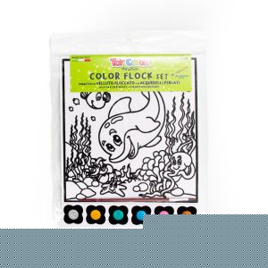 Toy Color – Velvet Art Watercolour Kit – 6 Pearly Colours & Brush – Ocean