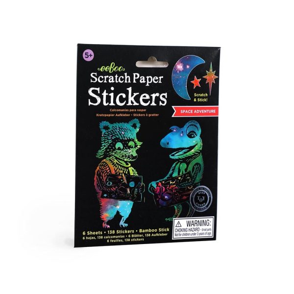 eeBoo – Space Adventure Scratch Paper Stickers