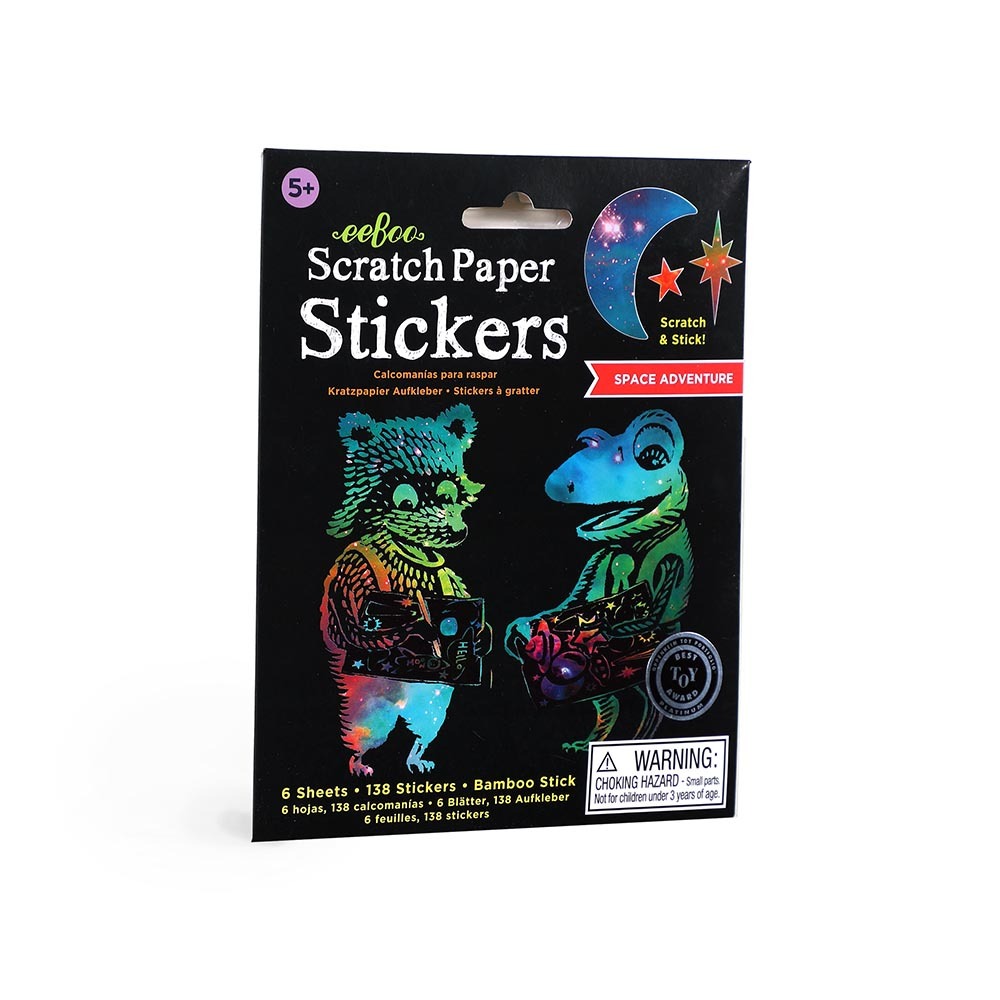 eeBoo – Space Adventure Scratch Paper Stickers