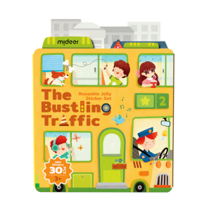Mideer – Reusable Jelly Sticker Set – The Bustling Traffic – 30pcs