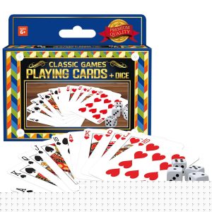 Ambassador – Classic Games – Quality Playing Cards – 2 x Playing Card Decks & 5 Dice