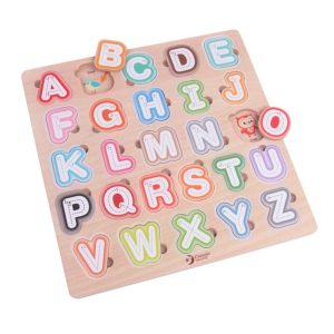 Classic World – Alphabet, Letter Tracing & Animal Wooden Puzzle – 26pcs