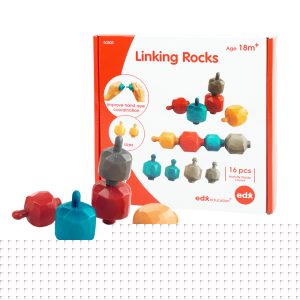 EDX Education – Linking Rocks – 4 Colours & 2 Sizes – Activity Guide – 16pcs
