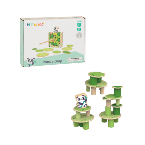hi Pando – Timber Tumble – 2-in-1 Wooden Bamboo Balancing Game – 33pcs